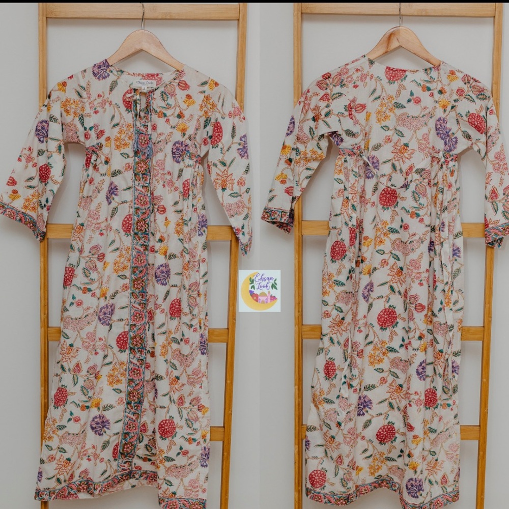 Girls Abaya - Long Sleeve Floral